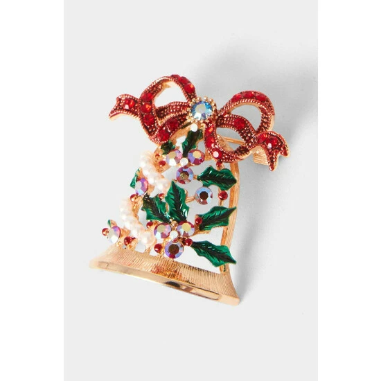 Joe Browns Festive Bell Vintage Style Pin For Female 3 Joe Browns Festive Bell Vintage Style Pin For Female