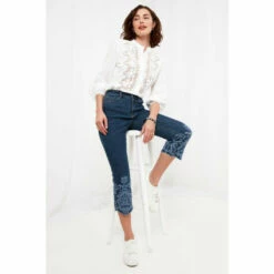 Joe Browns Carla Cutwork Crop Jeans For Female