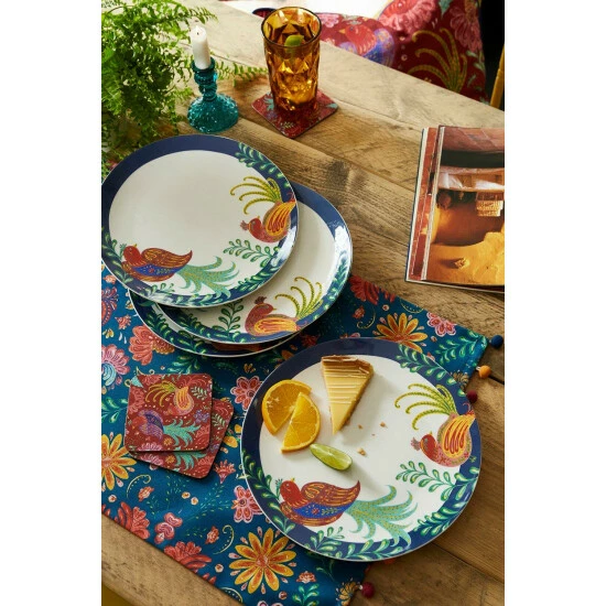Joe Browns Set Of 4 Folk Floral Dinner Plates For Unisex 6 Joe Browns Set Of 4 Folk Floral Dinner Plates For Unisex - Image 4