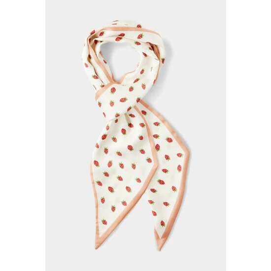 Joe Browns Strawberry Silky Scarf For Female 6 Joe Browns Strawberry Silky Scarf For Female - Image 4