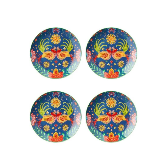 Joe Browns Set Of 4 Folk Floral Side Plates For Unisex 4 Joe Browns Set Of 4 Folk Floral Side Plates For Unisex - Image 2