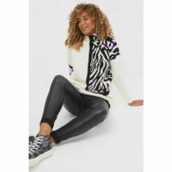 Joe Browns Captivating Animal Block Jumper For Female