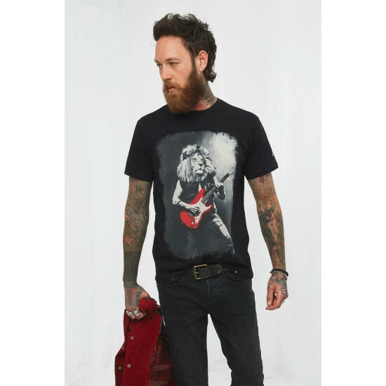Joe Browns Lion Rocking Guitar Graphic Print T Shirt For Male 8 Joe Browns Lion Rocking Guitar Graphic Print T Shirt For Male - Image 6