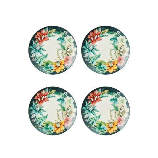 Joe Browns Set Of 4 Fabulous Floral Forest Dinner Plates For Unisex 3 Joe Browns Set Of 4 Fabulous Floral Forest Dinner Plates For Unisex