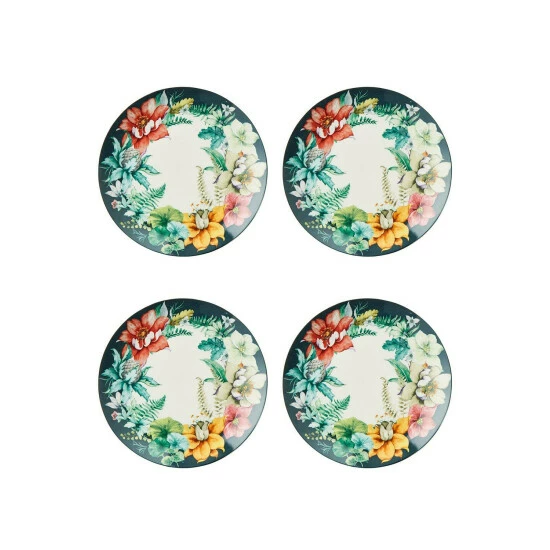 Joe Browns Set Of 4 Fabulous Floral Forest Dinner Plates For Unisex 4 Joe Browns Set Of 4 Fabulous Floral Forest Dinner Plates For Unisex - Image 2