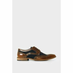 Joe Browns Dapper High Shine Leather And Suede Brogue For Male