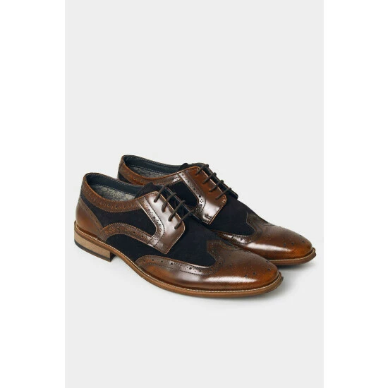 Joe Browns Dapper High Shine Leather And Suede Brogue For Male 5 Joe Browns Dapper High Shine Leather And Suede Brogue For Male - Image 3