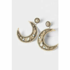 Joe Browns Hand Beaded Moon Shaped Earrings For Female