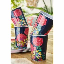 Joe Browns Set Of 4 Vibrant Melamine Picnic Beakers For Unisex