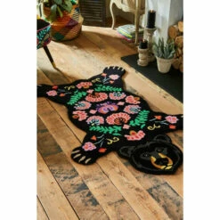 Joe Browns Brilliant Floral Bear Tufted Wool Rug For Unisex