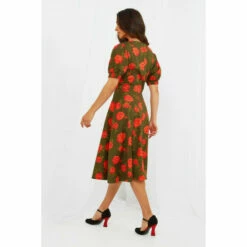 Joe Browns Retro Short Sleeve V Neck Floral Roses Dress For Female -Joe Browns Shop unnamed file 3848