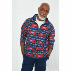 Joe Browns Aztec Print Zip Up Funnel Top For Male