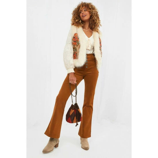 Joe Browns Retro Button Up Flared Cords For Female 3 Joe Browns Retro Button Up Flared Cords For Female