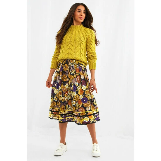Joe Browns Rose Floral Retro Style Skirt For Female 3 Joe Browns Rose Floral Retro Style Skirt For Female