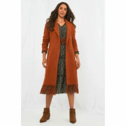 Joe Browns Fringed Hem Longline Coat For Female