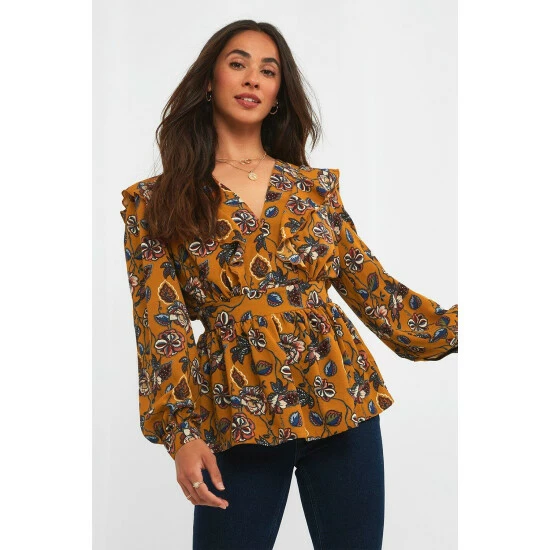 Joe Browns Short Sleeve Floral Frills Top For Female 7 Joe Browns Short Sleeve Floral Frills Top For Female - Image 5