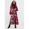 Joe Browns Faux Fur Neck And Cuff Floral Boutique Coat For Female