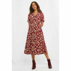 Joe Browns Short Sleeve V Neck Floral Tea Dress For Female -Joe Browns Shop unnamed file 4898