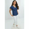 Joe Browns Flirty Button Up Denim Look Blouse For Female