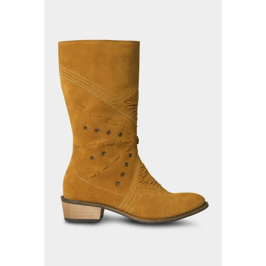 Joe Browns Brick Lane Suede Midi Boot Tan For Female 4 Joe Browns Brick Lane Suede Midi Boot Tan For Female - Image 2