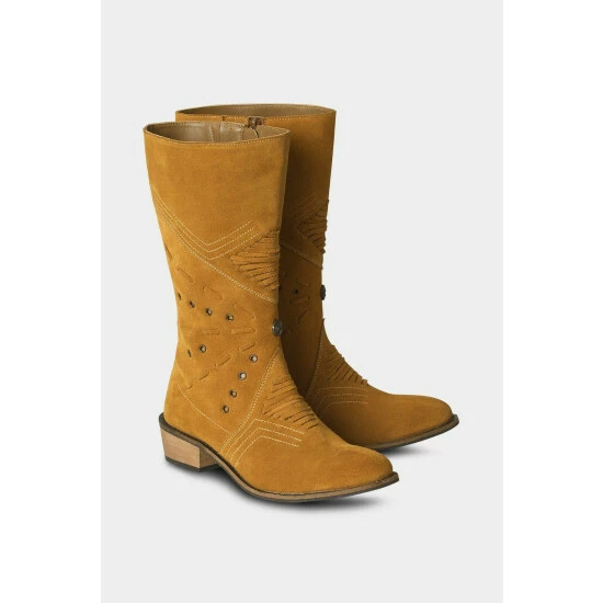 Joe Browns Brick Lane Suede Midi Boot Tan For Female 7 Joe Browns Brick Lane Suede Midi Boot Tan For Female - Image 5