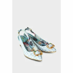 Joe Browns Gingham Heeled Buckle Shoes For Female