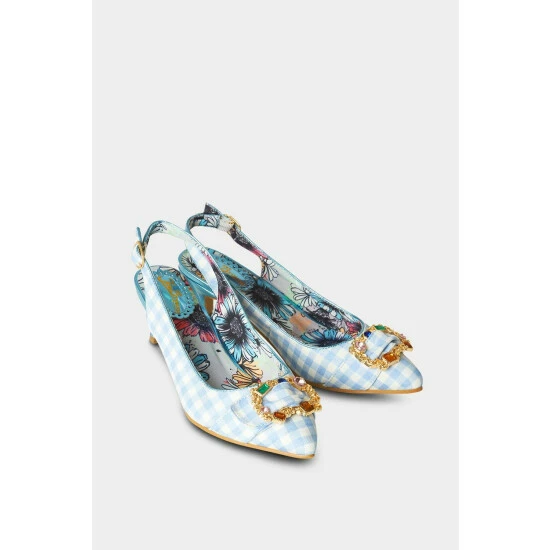 Joe Browns Gingham Heeled Buckle Shoes For Female 3 Joe Browns Gingham Heeled Buckle Shoes For Female