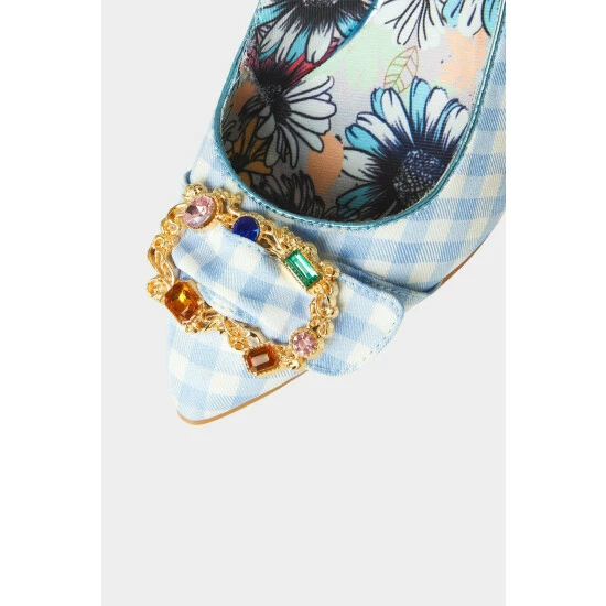 Joe Browns Gingham Heeled Buckle Shoes For Female 6 Joe Browns Gingham Heeled Buckle Shoes For Female - Image 4