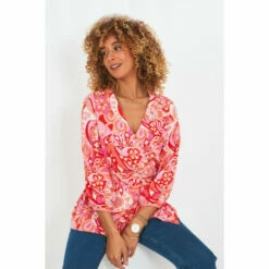 Joe Browns Long Sleeve Boho Swirl Print Top For Female